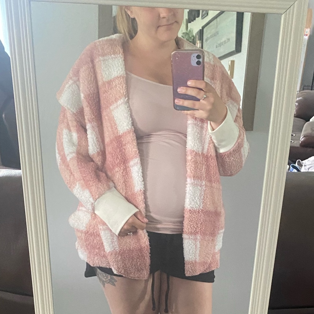 Plaid Derek Heart Cardigan